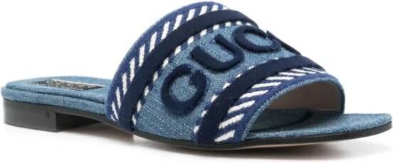 Gucci Denim sandalen met print Blauw