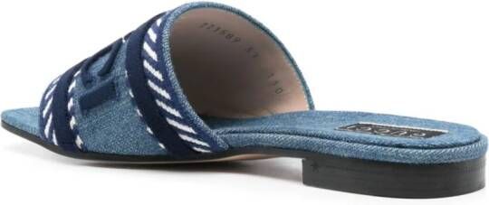 Gucci Denim sandalen met print Blauw