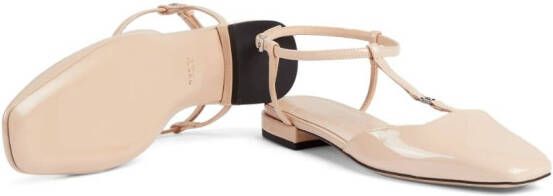 Gucci Double T leren ballerina's Roze