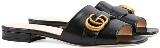 Gucci Double G slippers Zwart