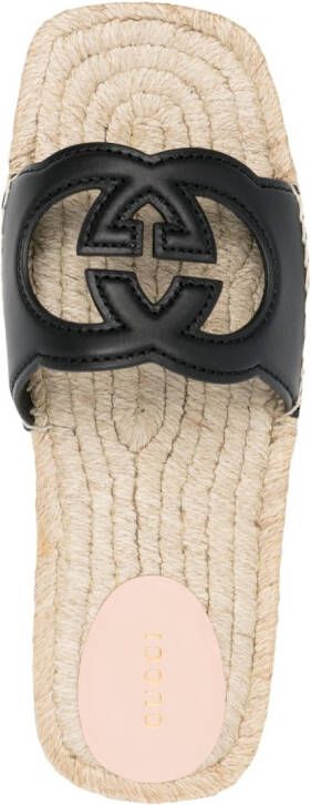 Gucci Espadrilles met GG logo Zwart