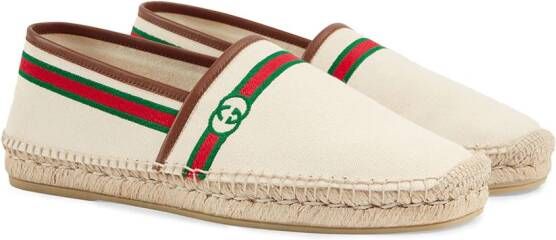 Gucci Espadrilles met Web-detail Beige