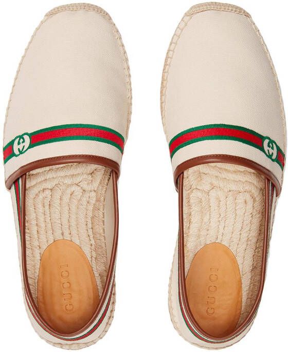 Gucci Espadrilles met Web-detail Beige