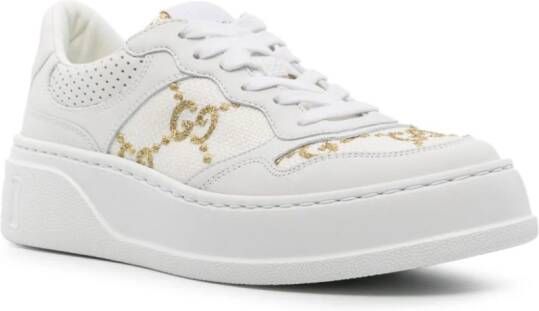 Gucci GG Supreme sneakers met vlakken Wit