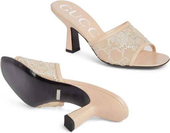 Gucci Muiltjes met stras Beige