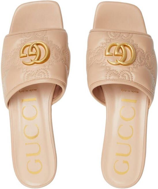 Gucci GG matelassé sandalen Beige