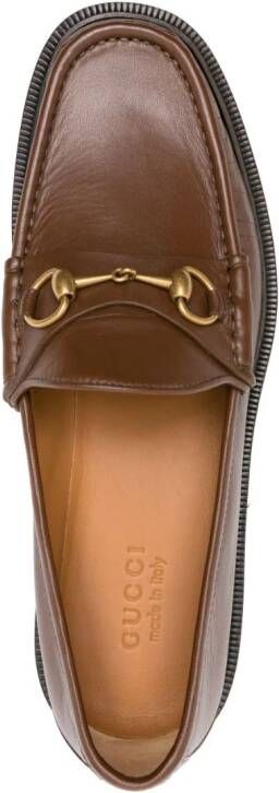 Gucci Horsebit leren loafers Bruin