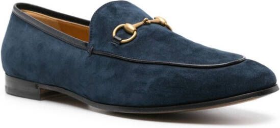 Gucci Jordaan suède loafers Blauw