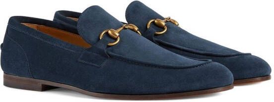 Gucci Jordaan suède loafers Blauw