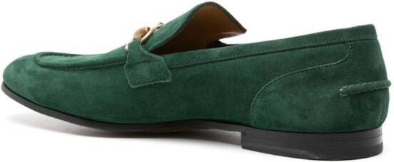 Gucci Jordaan loafers met horsebit detail Groen