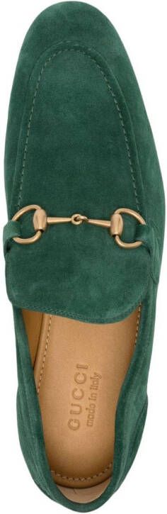 Gucci Jordaan loafers met horsebit detail Groen