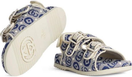 Gucci Kids Sandalen met GG-print Blauw