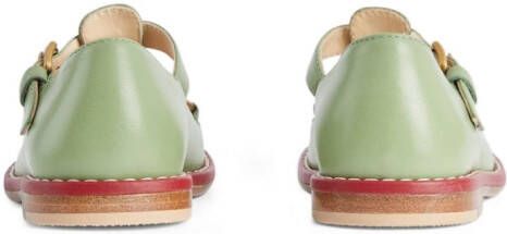 Gucci Kids Ballerina's met Horsebit-detail Groen