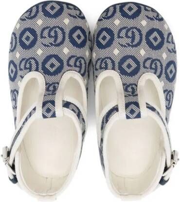 Gucci Kids Canvas babyschoentjes met GG-logo Blauw