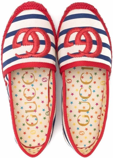 Gucci Kids Espadrilles met logostreep Wit