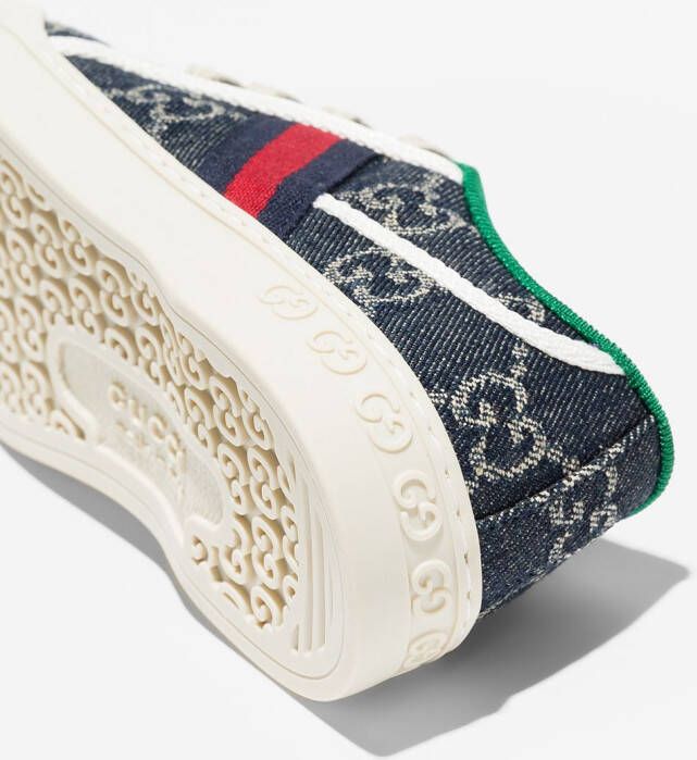 Gucci Kids GG Supreme lace-up sneakers Blauw