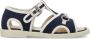 Gucci Kids Horsebit canvas sandalen Blauw - Thumbnail 2