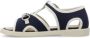 Gucci Kids Horsebit canvas sandalen Blauw - Thumbnail 4