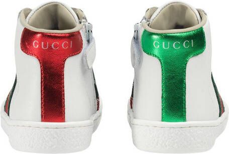 Gucci Kids leren hoge sneakers merk Toddler Wit -