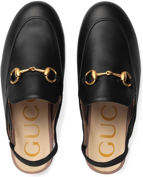 Gucci Kids slingback slippers Zwart