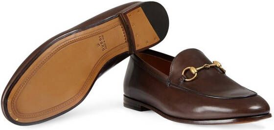 Gucci Jordaan leren loafers Bruin