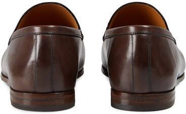 Gucci Jordaan leren loafers Bruin