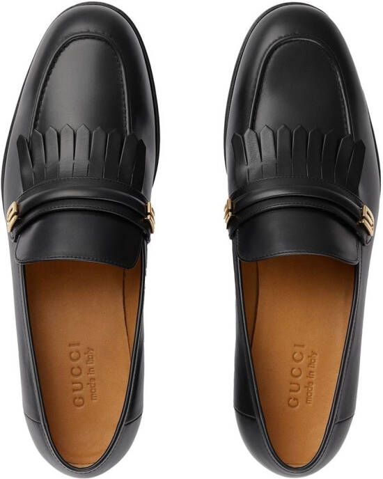 Gucci Loafers met franje Zwart