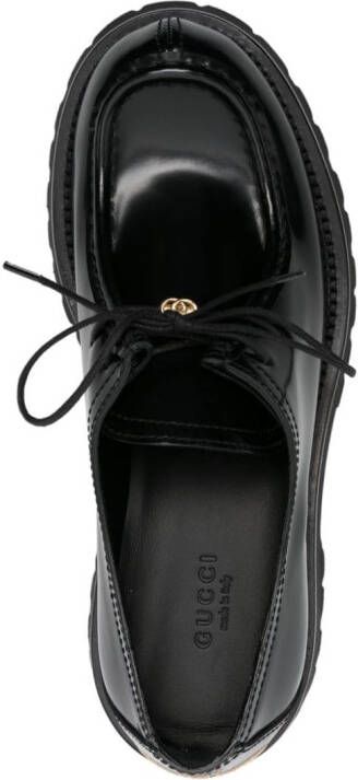 Gucci Leren loafers met GG-logo Zwart