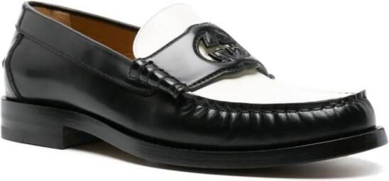 Gucci Loafers met GG logo en uitgesneden details Zwart