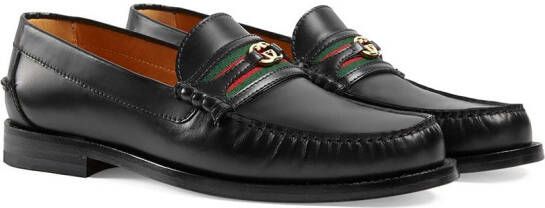 Gucci Loafers met logoplakkaat Zwart