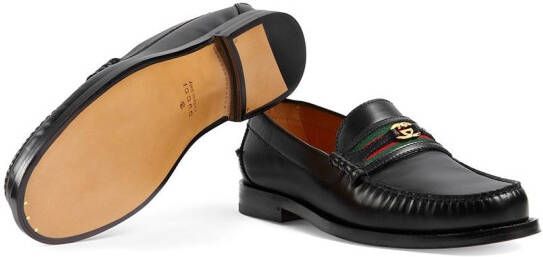 Gucci Loafers met logoplakkaat Zwart