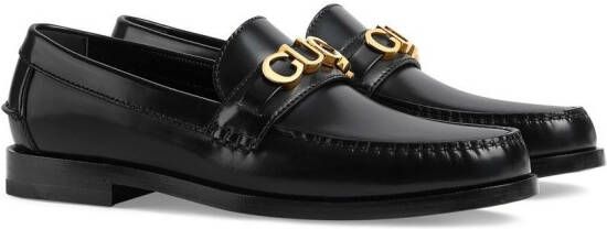 Gucci Loafers met logoplakkaat Zwart