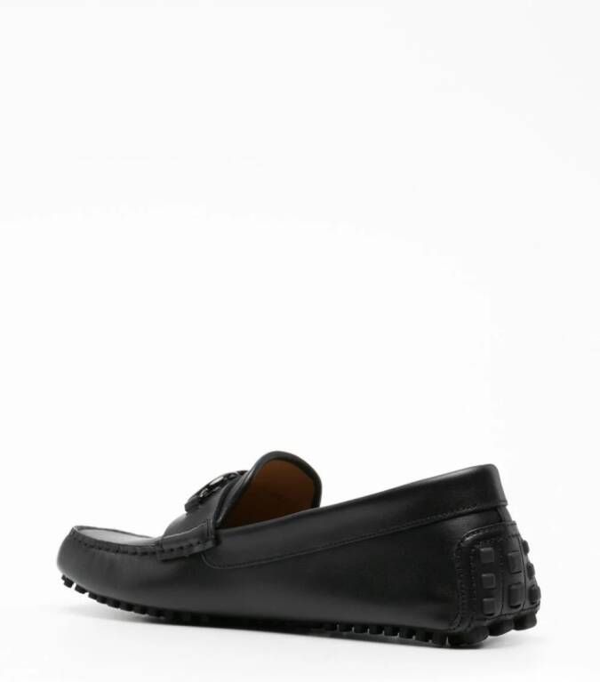 Gucci Leren loafers met GG-logo Zwart