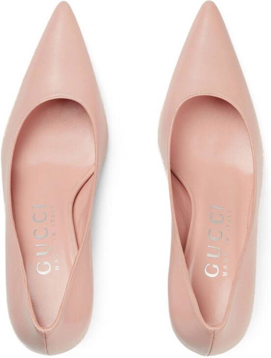 Gucci Pumps met puntige neus Roze