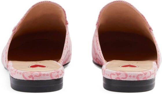 Gucci Princetown muiltjes met monogram Roze