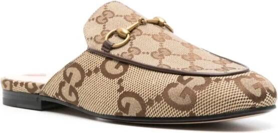 Gucci Princetown slippers met vlakken Beige