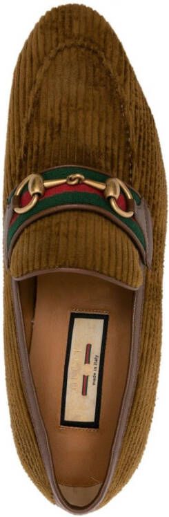 Gucci Ribfluwelen loafers Bruin