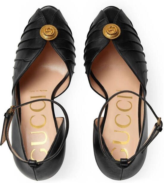 Gucci Sandalen met logoplakkaat Zwart