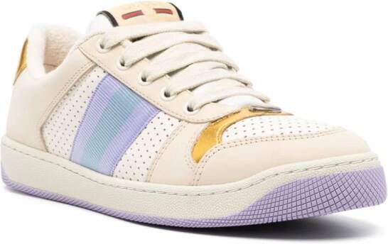 Gucci Screener leren sneakers Beige