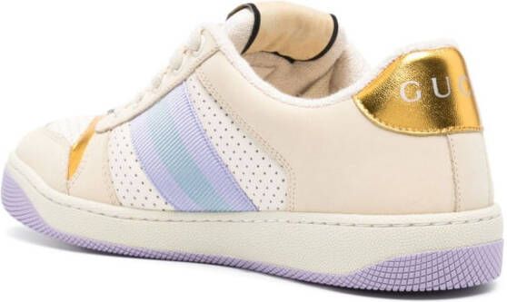 Gucci Screener leren sneakers Beige