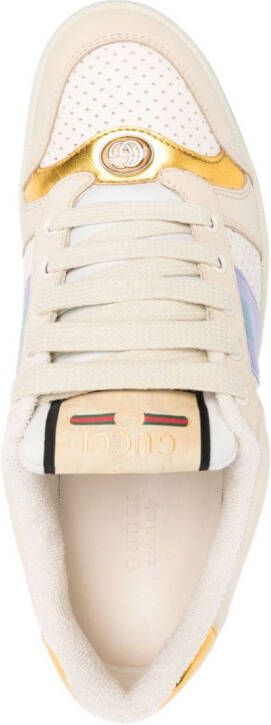 Gucci Screener leren sneakers Beige