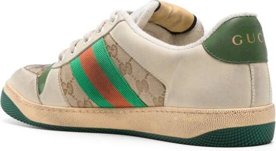 Gucci Screener leren sneakers Beige