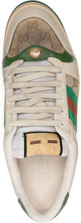 Gucci Screener leren sneakers Beige