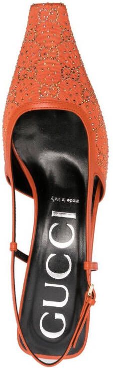 Gucci Slingback pumps met GG logo Oranje