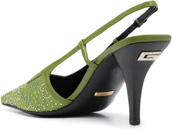 Gucci Slingback pumps verfraaid met kristallen Groen