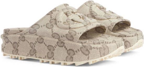 Gucci Slippers met G-print Beige