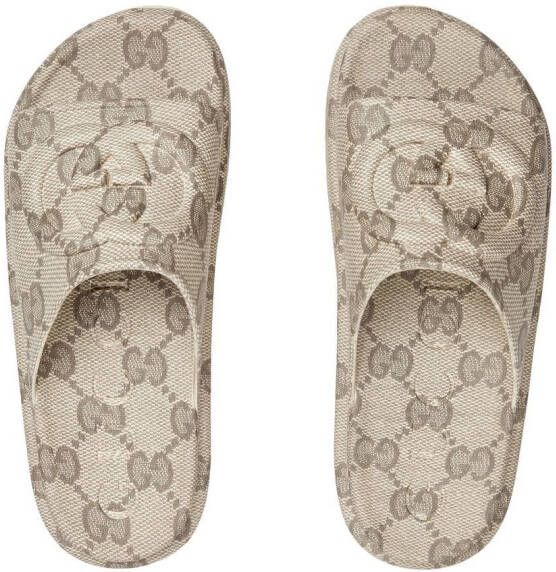 Gucci Slippers met G-print Beige