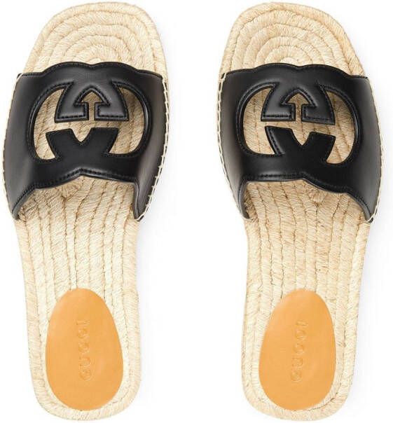 Gucci Slippers met GG-logo Zwart