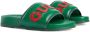 Gucci Slippers met patch Groen - Thumbnail 2