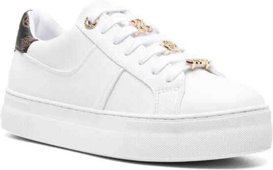 GUESS USA Giella sneakers met logo amulet Wit